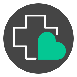 Icon of a heart with a paw print on it